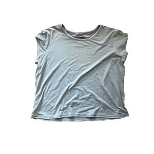 Muk Luks Womens XL Light‎ Gray Heather Round Neck T Shirt Soft Closer Staple